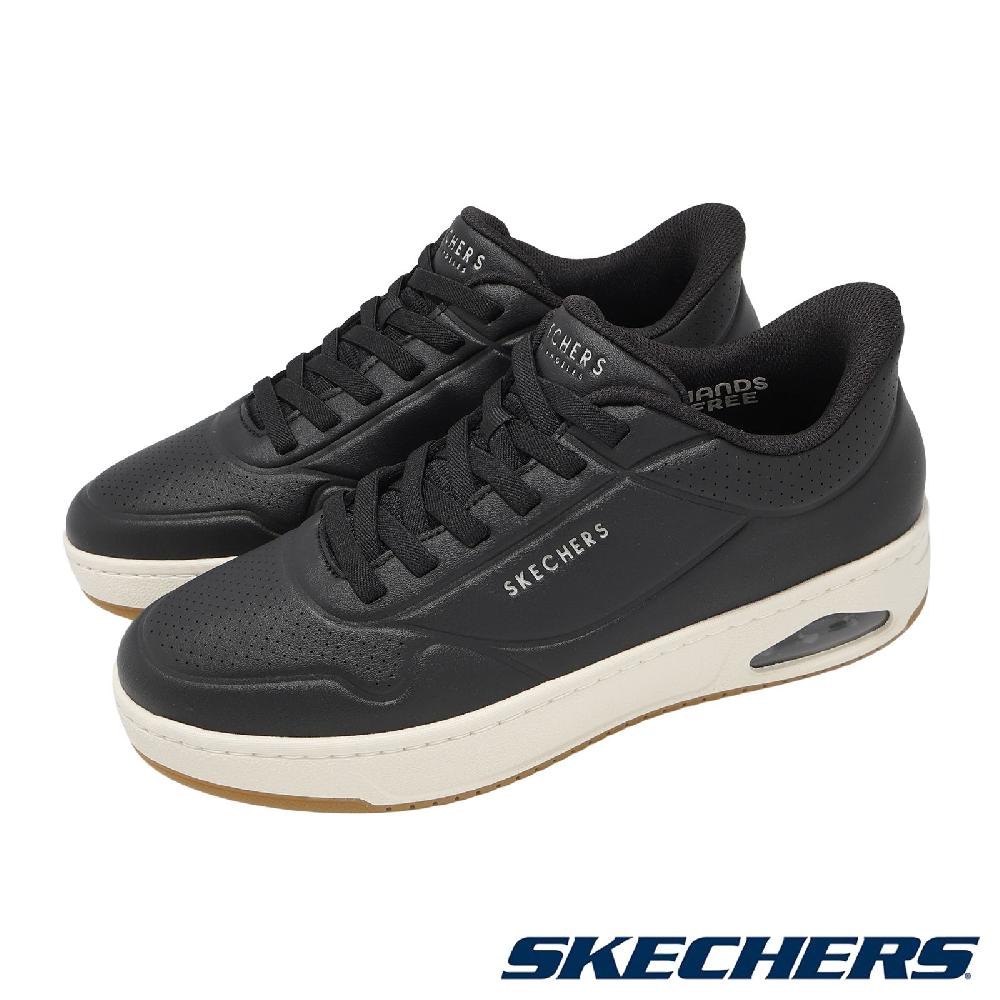 SKECHERS 斯凱奇 休閒鞋 Uno CTL-Laying Low Slip-Ins 男鞋 黑 米 膠底 氣墊 運動鞋 183156BLK