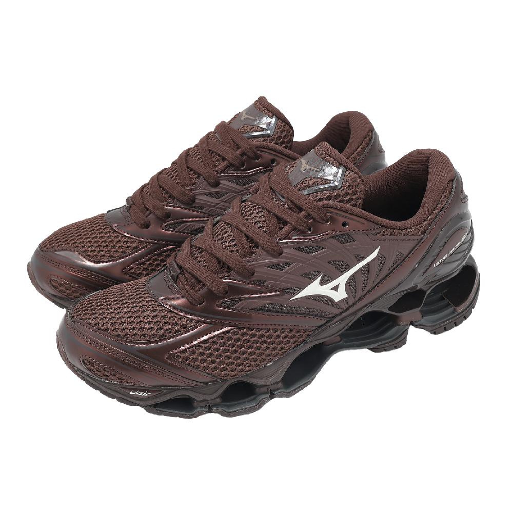 MIZUNO 美津濃 休閒鞋 Wave Prophecy LS 男鞋 棕 白 回彈 運動鞋 美津濃 D1GA2511-05