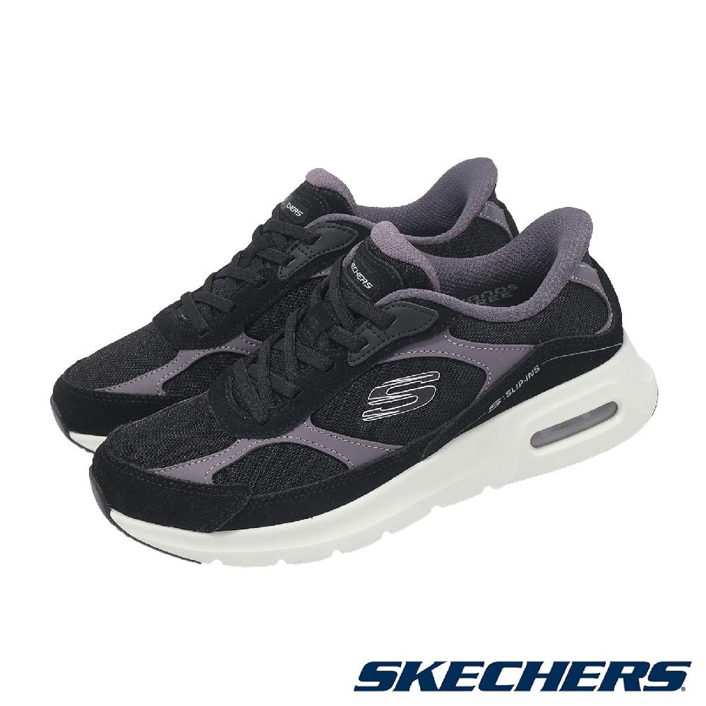 SKECHERS 斯凱奇 休閒鞋 Skech-Air Court Slip-Ins 女鞋 黑 紫 懶人鞋 緩衝 氣墊 150079BLK