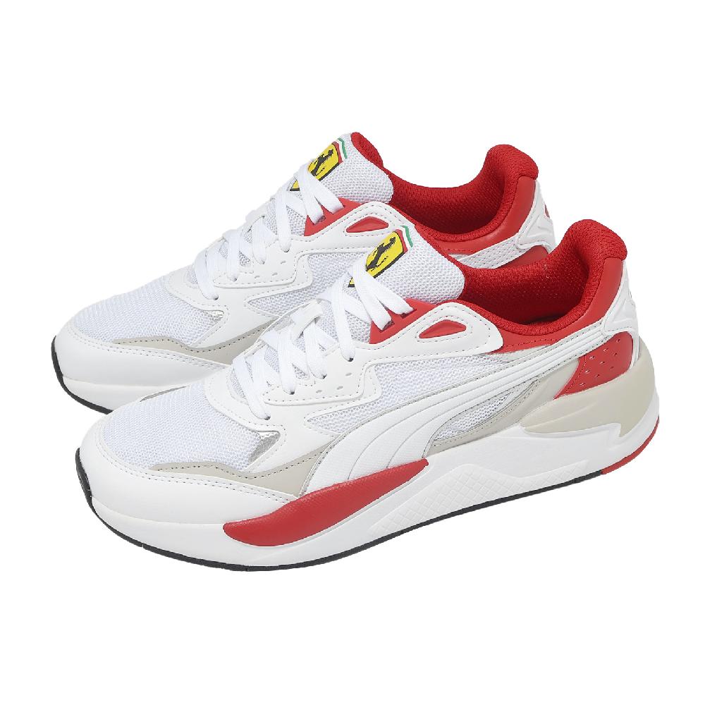 PUMA 彪馬 休閒鞋 Ferrari X-Ray Speed 男鞋 白 紅 拼接 法拉利 聯名 307033-04