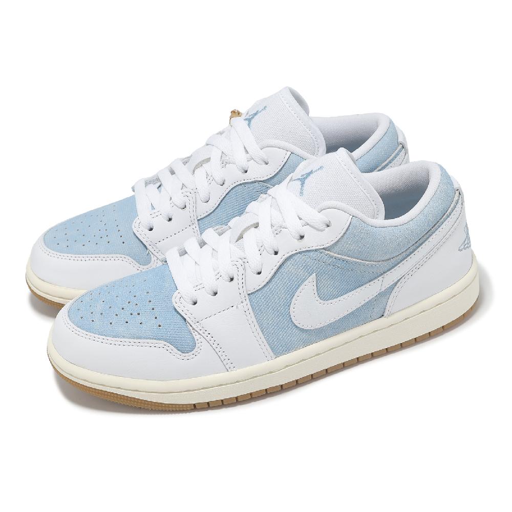 NIKE 耐吉 休閒鞋 Wmns Air Jordan 1 Low SE 女鞋 男鞋 白 丹寧藍 AJ1 HQ2004-400
