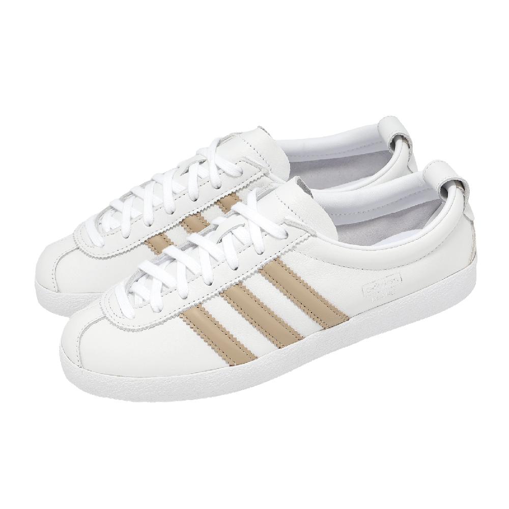 adidas 愛迪達 休閒鞋 Blanc W 女鞋 白 卡其 復古 皮革 膠底 愛迪達 JS1495