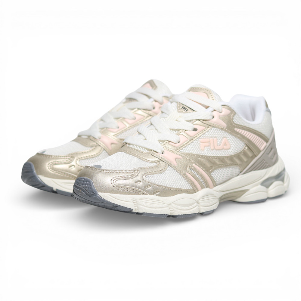 Fila FILA 休閒鞋 OLYMPIAN 白 粉金 復古 運動鞋 女 5J310A185
