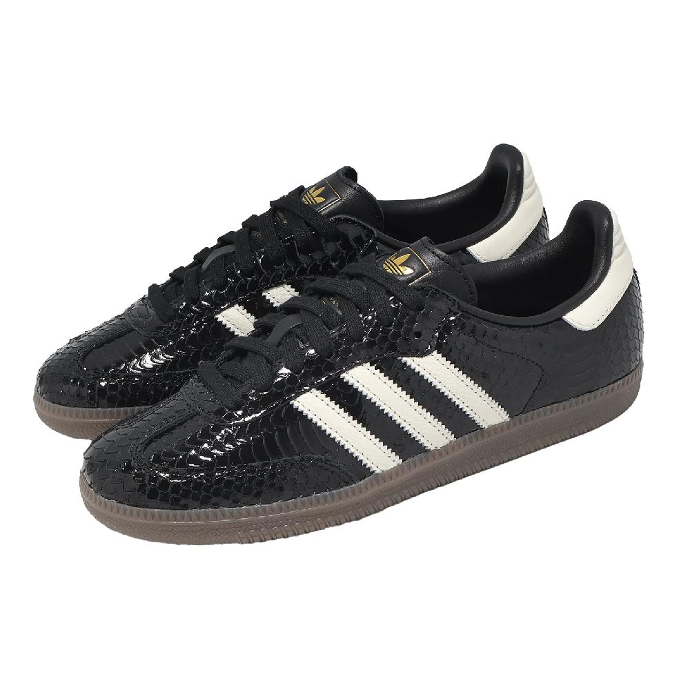 adidas 愛迪達 休閒鞋 Samba OG W 女鞋 黑 白 漆皮 蛇紋 德訓鞋 復古 三葉草 IH9015