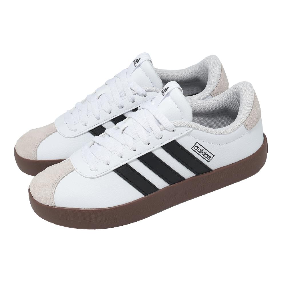 adidas 愛迪達 休閒鞋 VL Court 3.0 女鞋 白 黑 焦糖底 復古 KJ4000