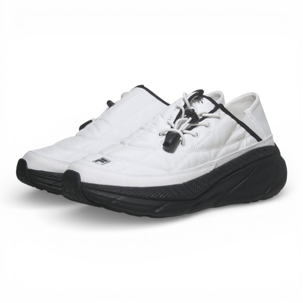 Fila FILA 休閒鞋 QUILTED 白色 兩穿 麵包 復古 情侶 懶人鞋 女 5C346A110