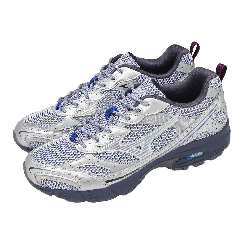 MIZUNO 美津濃 休閒鞋 MXR 男鞋 女鞋 銀 藍 復古跑鞋 D1GA2553-01