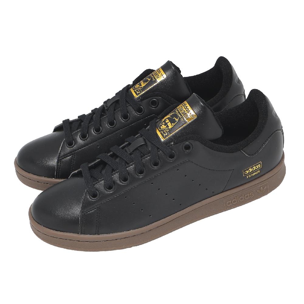 adidas 愛迪達 休閒鞋 Stan Smith 男鞋 黑 金 史密斯 焦糖底 皮革 金標 IH5973