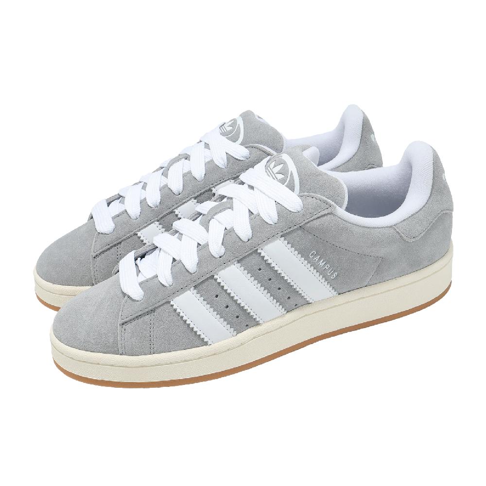 adidas 愛迪達 休閒鞋 Campus 00S 男鞋 灰 白 麂皮 經典 復古 Y2K 三葉草 JQ4109