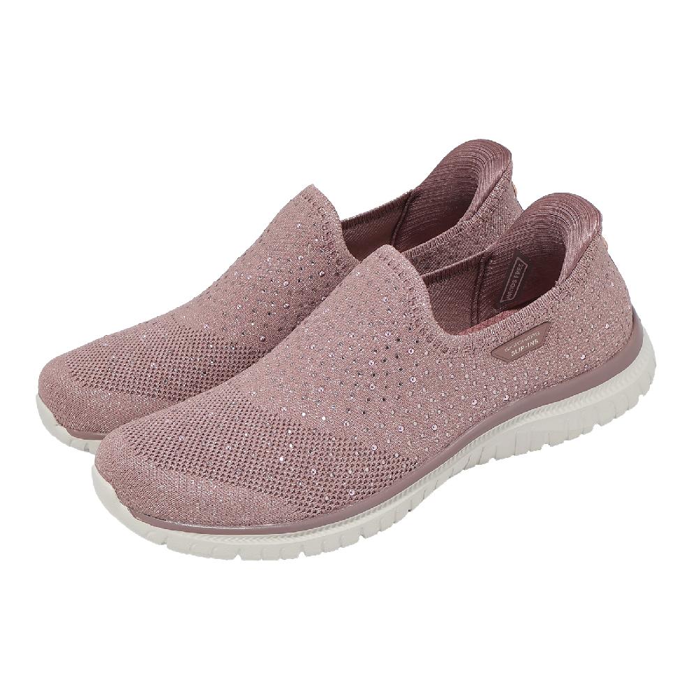 SKECHERS 斯凱奇 健走鞋 Virtue Slip-Ins 女鞋 粉紅 套入式 緩衝 休閒鞋 104458DKRS
