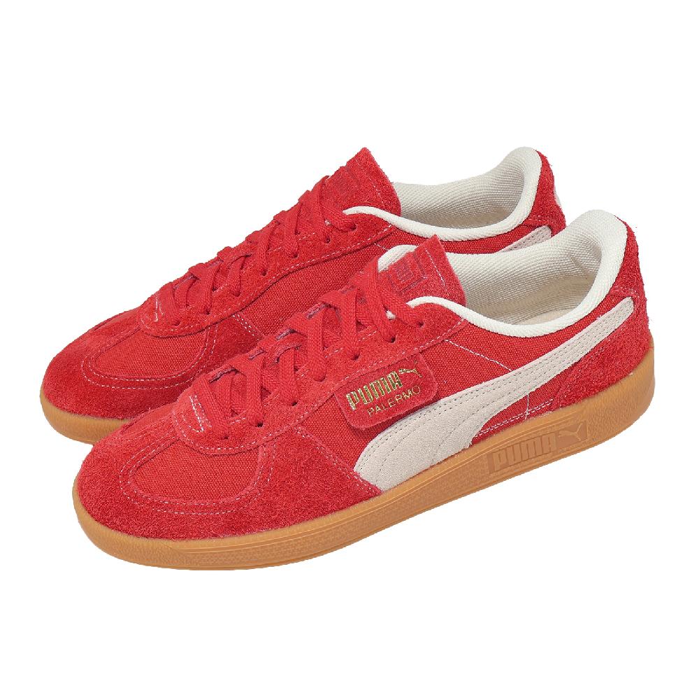PUMA 彪馬 休閒鞋 Palermo Vintage 男鞋 女鞋 紅 白 膠底 麂皮 德訓鞋 396841-17