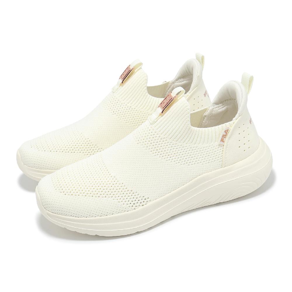 Fila 懶人鞋 Calmly 女鞋 米色 金 襪套式 緩震 休閒鞋 斐樂 5J356Z115