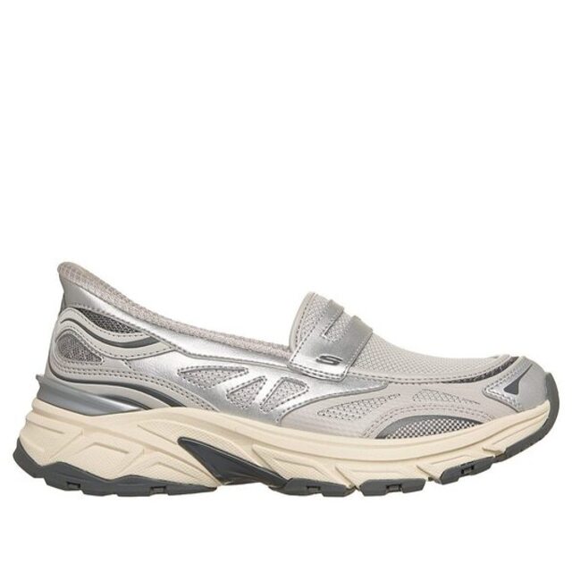 SKECHERS 斯凱奇 Skechers 思克威爾 Stamina Sport [150715SIL] 女 休閒鞋 樂福鞋 Y2K 銀米