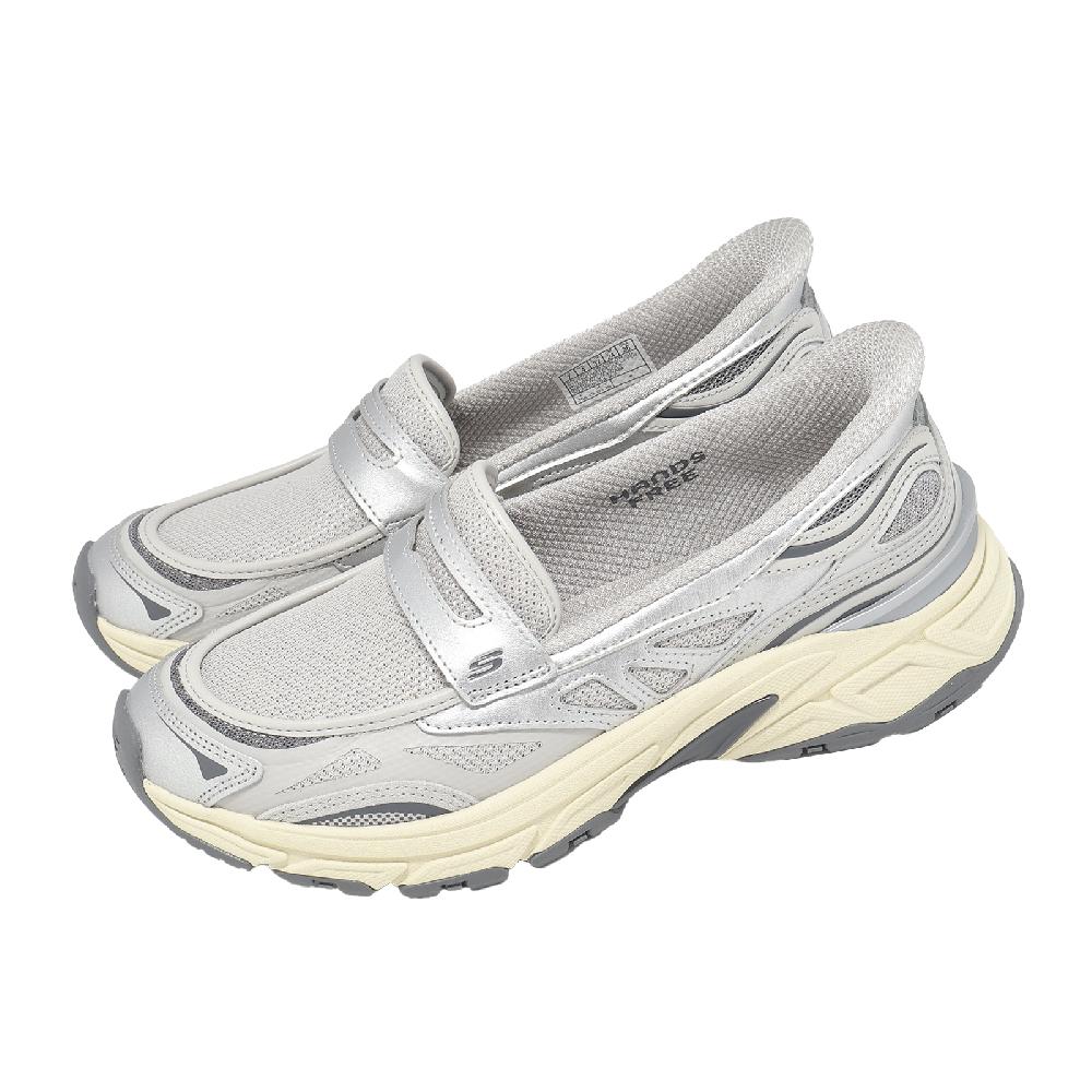 SKECHERS 斯凱奇 休閒鞋 Stamina Sport Slip-Ins 女鞋 銀 灰 樂福鞋 緩震 150715SIL
