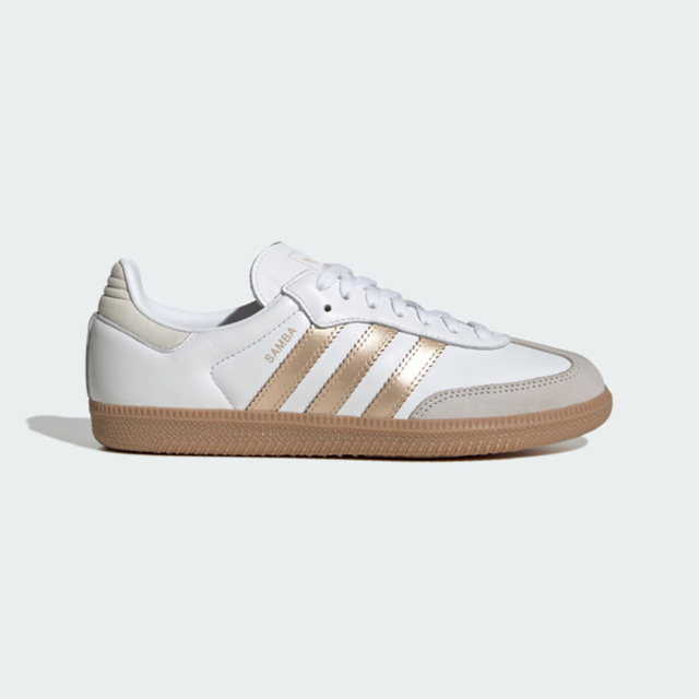 adidas Originals Adidas 愛迪達 Samba OG W [IH9127] 女 運動休閒鞋 德訓鞋 復古鞋 舒適 穿搭 白金