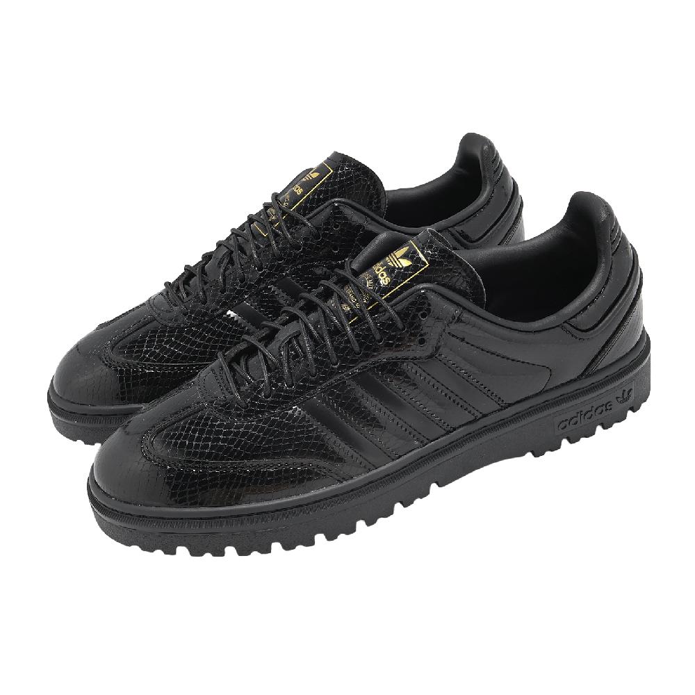 adidas 愛迪達 休閒鞋 Samba WTR 男鞋 黑 金 復古 蛇紋 皮革 德訓鞋 KI6278