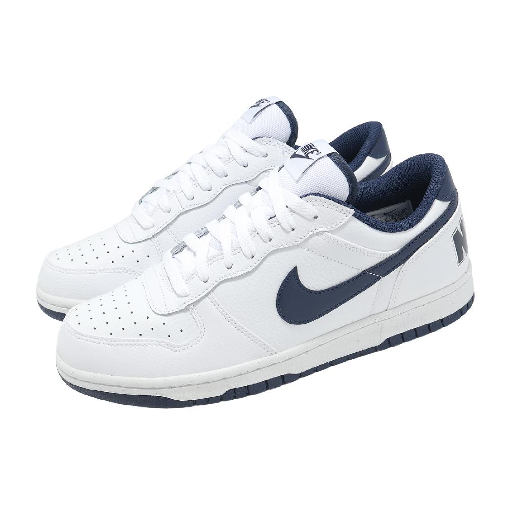 NIKE 耐吉 休閒鞋 Big Low 男鞋 白 海軍藍 復古 板鞋 355152-140