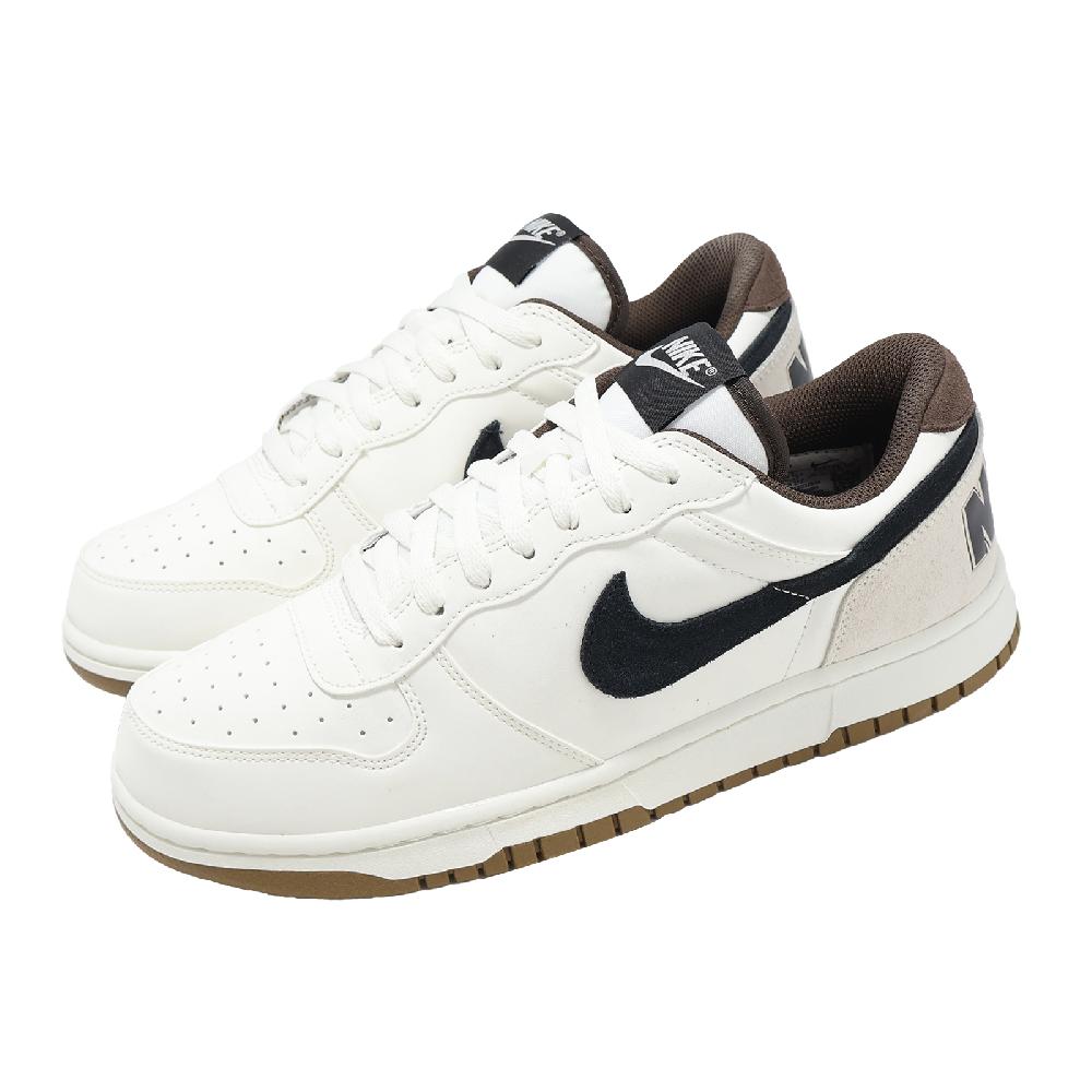 NIKE 耐吉 休閒鞋 Big Low Lux 男鞋 女鞋 米白 黑 復古 麂皮 膠底 854166-101