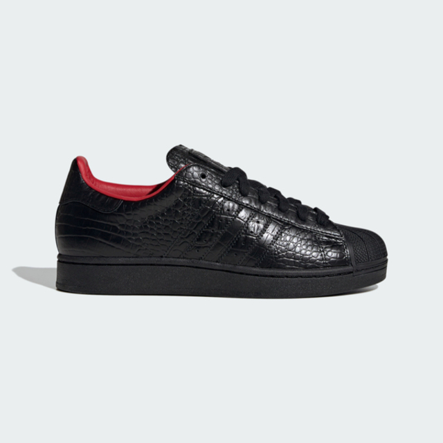 adidas 愛迪達 Adidas 愛迪達 Superstar II [IH9310] 男 休閒鞋 復古鞋 貝殼鞋 鱷魚紋 復古鞋 黑紅