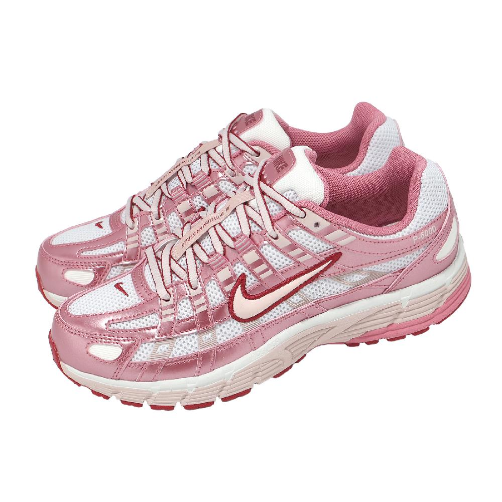 NIKE 耐吉 休閒鞋 Wmns P-6000 女鞋 粉紅 白 復古 緩震 老爹鞋 IO3496-100