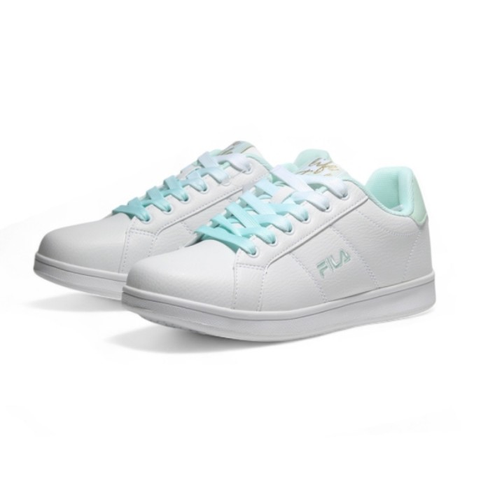 Fila FILA 休閒鞋 白 薄荷綠 漸層 皮革 小白鞋 女 5C323Z166