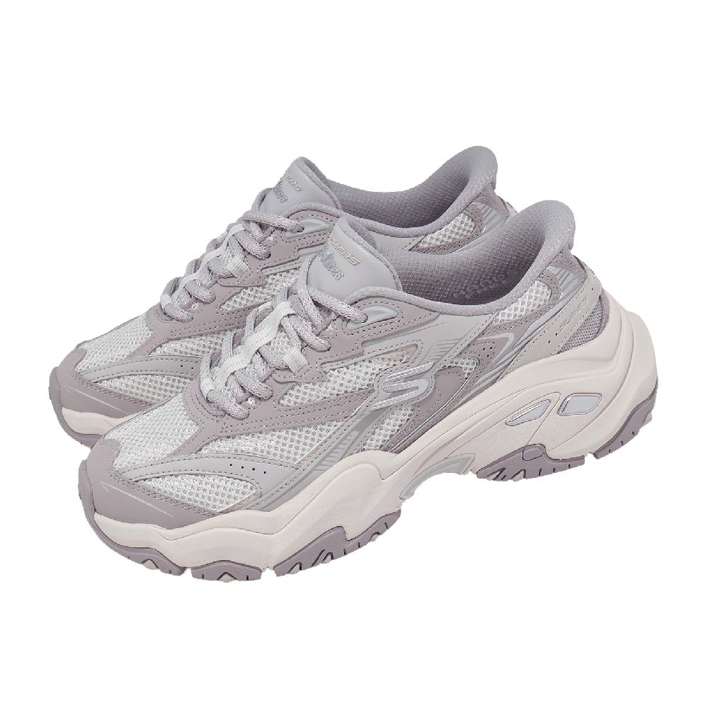 SKECHERS 斯凱奇 休閒鞋 D Lites 6.0 Slip-Ins 女鞋 灰 拼接 老爹鞋 150703GRY