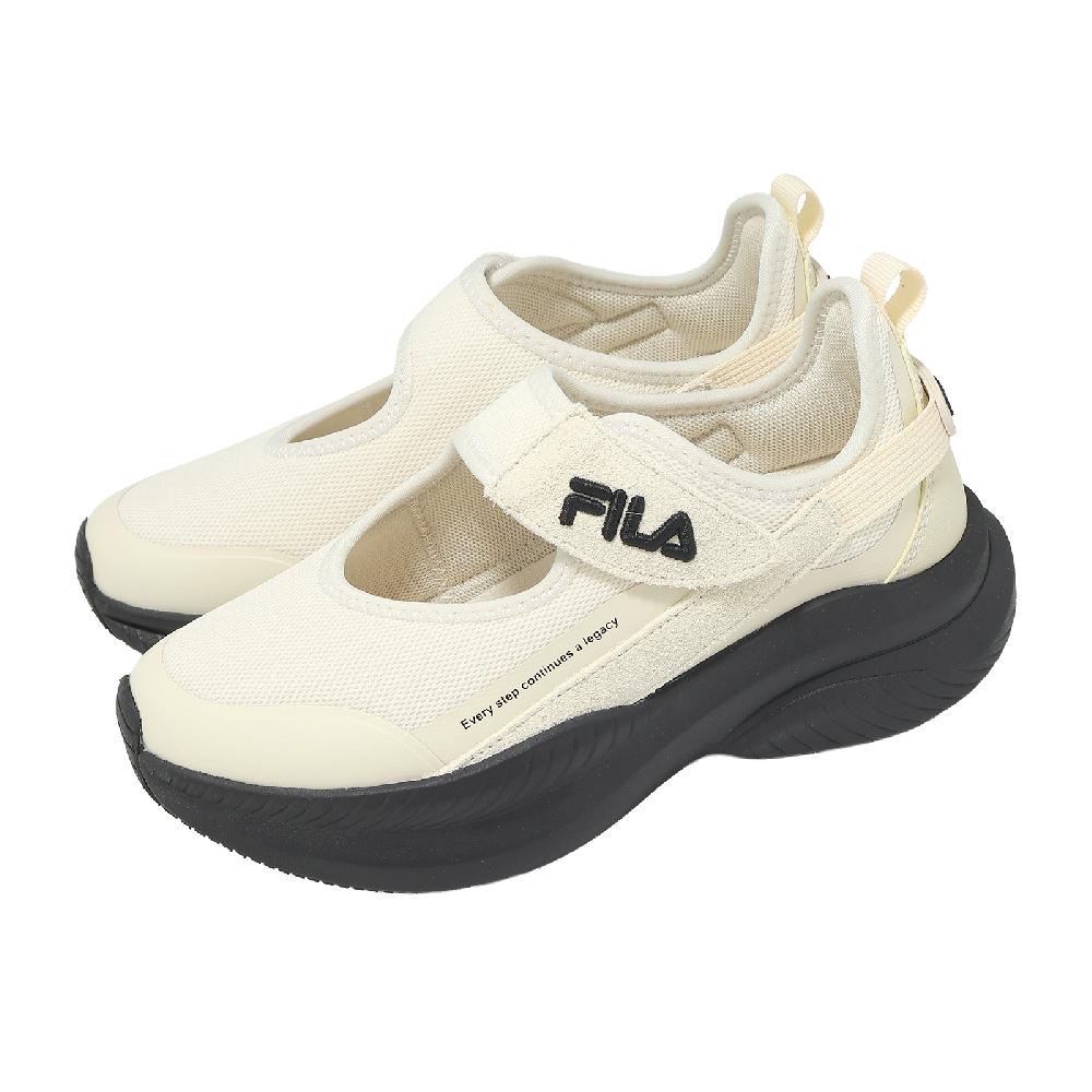 Fila 休閒鞋 Lithe 女鞋 米白 厚底 魔鬼氈 增高 斐樂 5C941A900