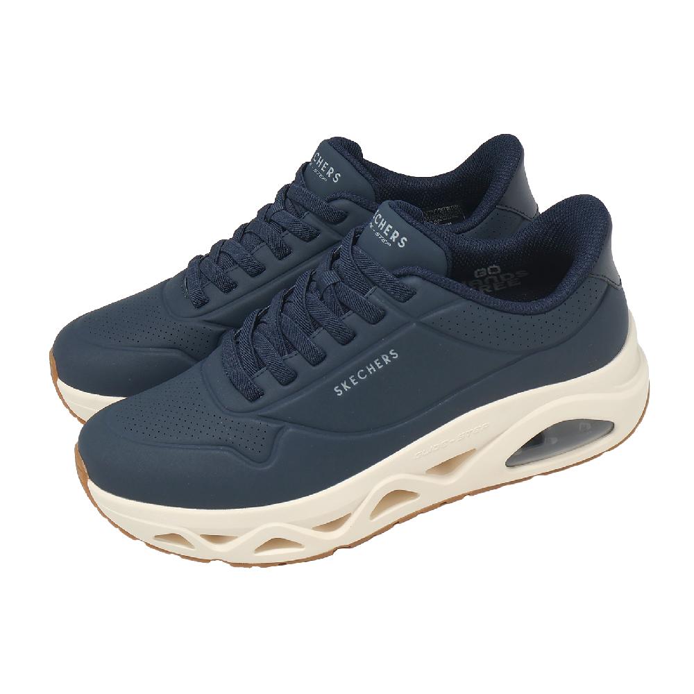 SKECHERS 斯凱奇 休閒鞋 Uno Glide-Step Slip-Ins 男鞋 藍 氣墊 膠底 183420NVY