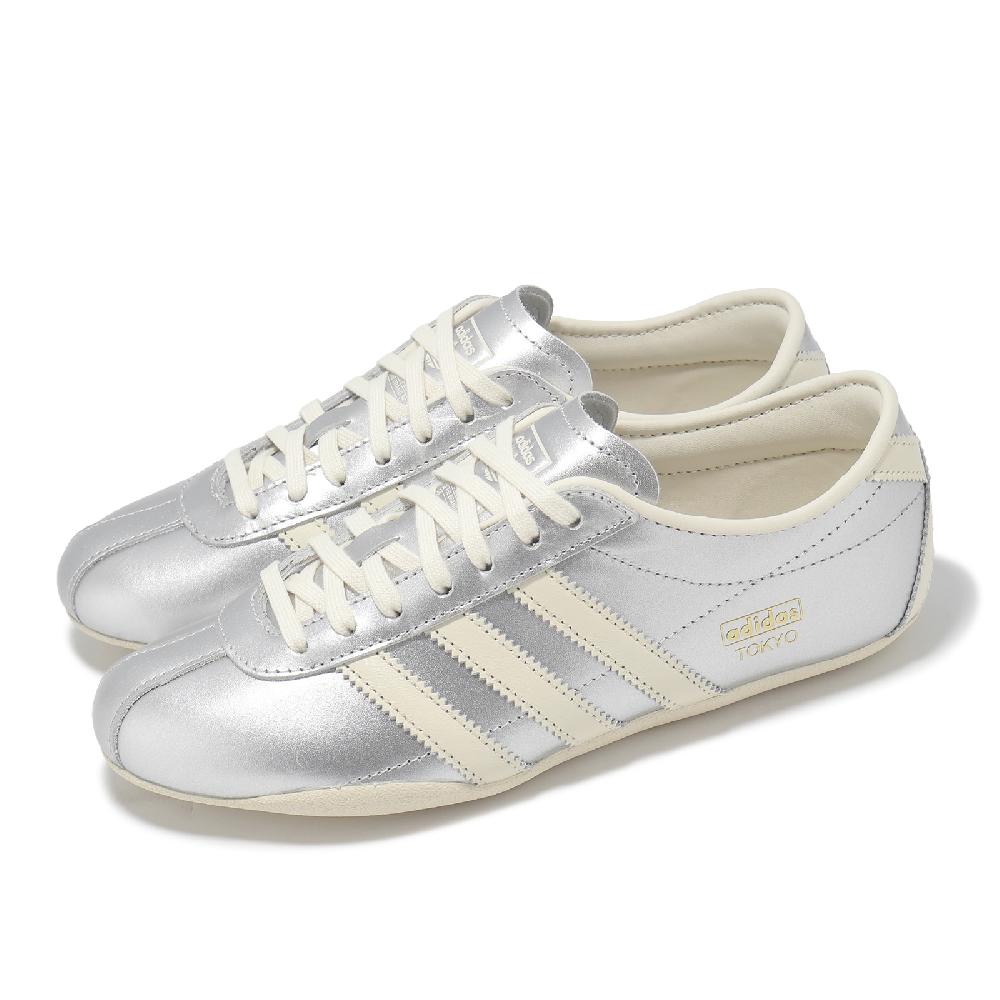 adidas 愛迪達 休閒鞋 Tokyo W 女鞋 銀 米白 皮革 復古 低筒 JQ0593