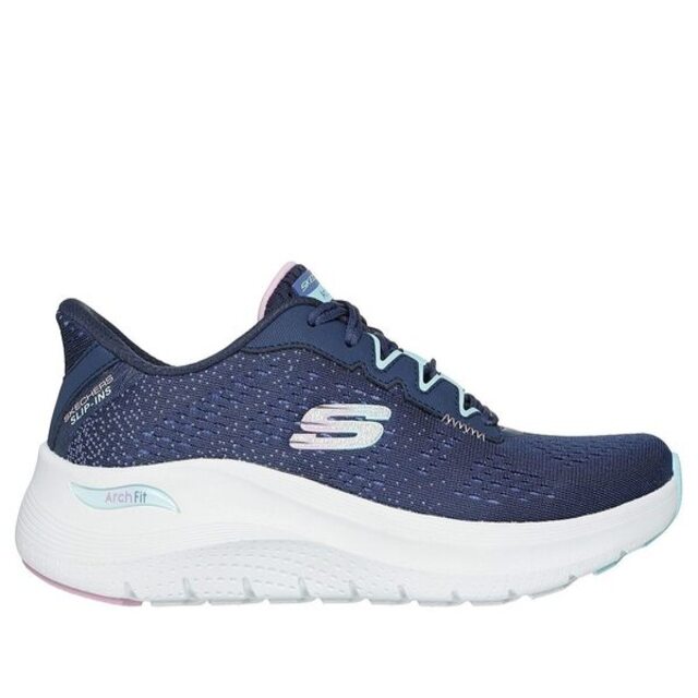 SKECHERS 斯凱奇 Skechers 思克威爾 Arch Fit 2.0 150333NVMT 女 休閒鞋 舒適 方便穿脫 藍