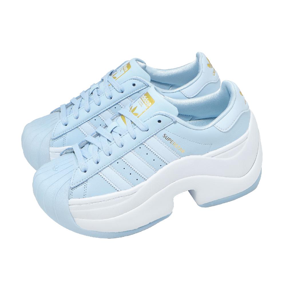 adidas 愛迪達 休閒鞋 Superstar Bold 女鞋 藍 白 厚底 增高 貝殼鞋 KI3553