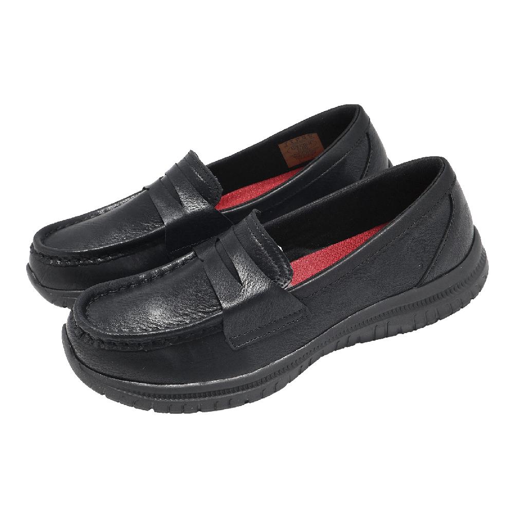 SKECHERS 斯凱奇 樂福鞋 Virtue SR-Zharo 女鞋 黑 懶人鞋 套入式 工作鞋 108301BLK