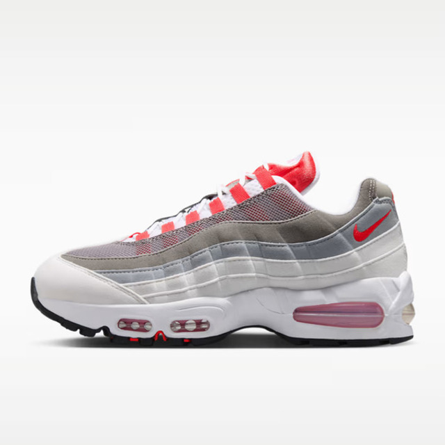 NIKE 耐吉 Nike 耐吉 W Air Max 95 Big Bubble HJ5996-101 女 運動休閒鞋 白灰 橘紅