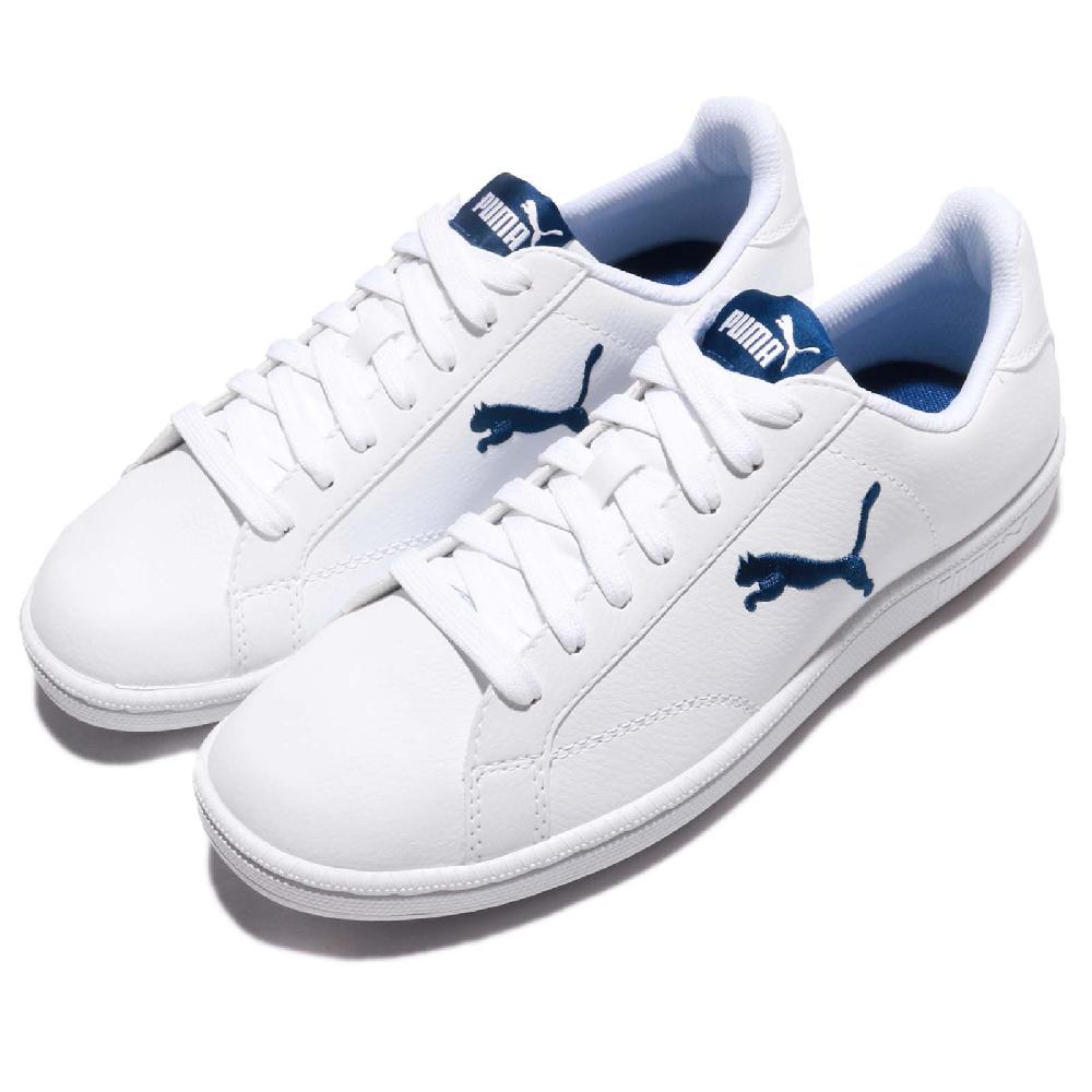 PUMA 彪馬 休閒鞋 Smash Cat L 男鞋 女鞋 白 藍 皮革 小白鞋 經典 情侶鞋 362945-06