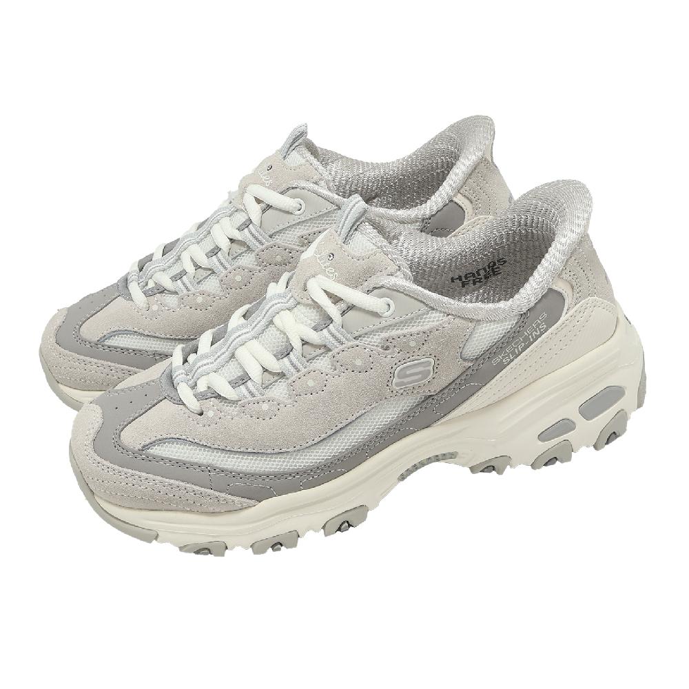 SKECHERS 斯凱奇 休閒鞋 D Lites Slip-Ins 女鞋 灰 緩衝 拼接 老爹鞋 150723WGY