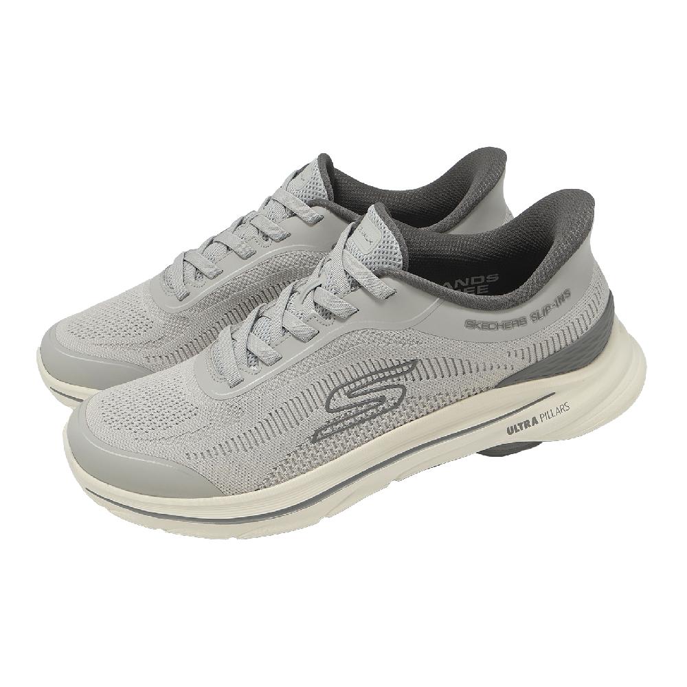 SKECHERS 斯凱奇 健走鞋 Go Walk 8 Slip-Ins 男鞋 灰 輕量 緩震 休閒鞋 216789OFWT