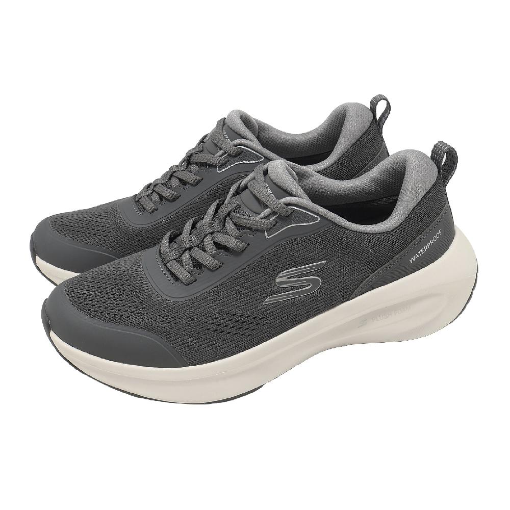 SKECHERS 斯凱奇 休閒鞋 Plush Foam 女鞋 灰 防水鞋面 輕量 運動鞋 150574CHAR