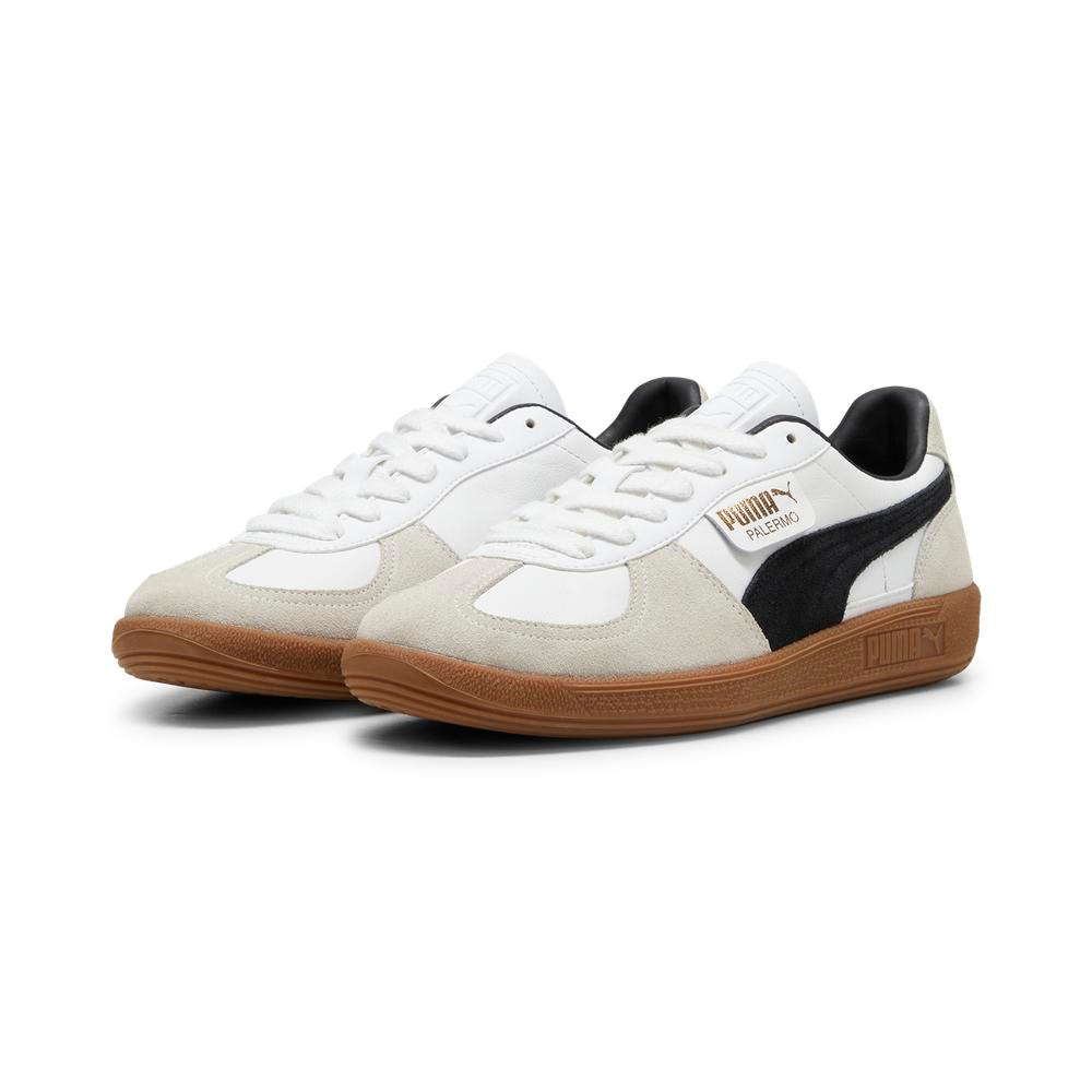 PUMA 彪馬 Palermo Lth 男女鞋 休閒鞋 運動鞋 德訓鞋 麂皮 復古 白黑-396464-01