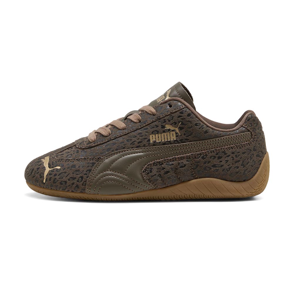 PUMA 彪馬 Speedcat Cat Wns 女鞋 復古 賽車鞋 豹紋 棕色-408393-01