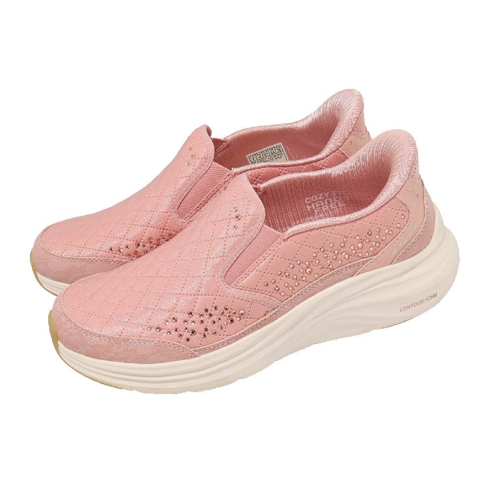 SKECHERS 斯凱奇 休閒鞋 Contour Foam Slip-Ins 女鞋 粉 水鑽 懶人鞋 150921MVE