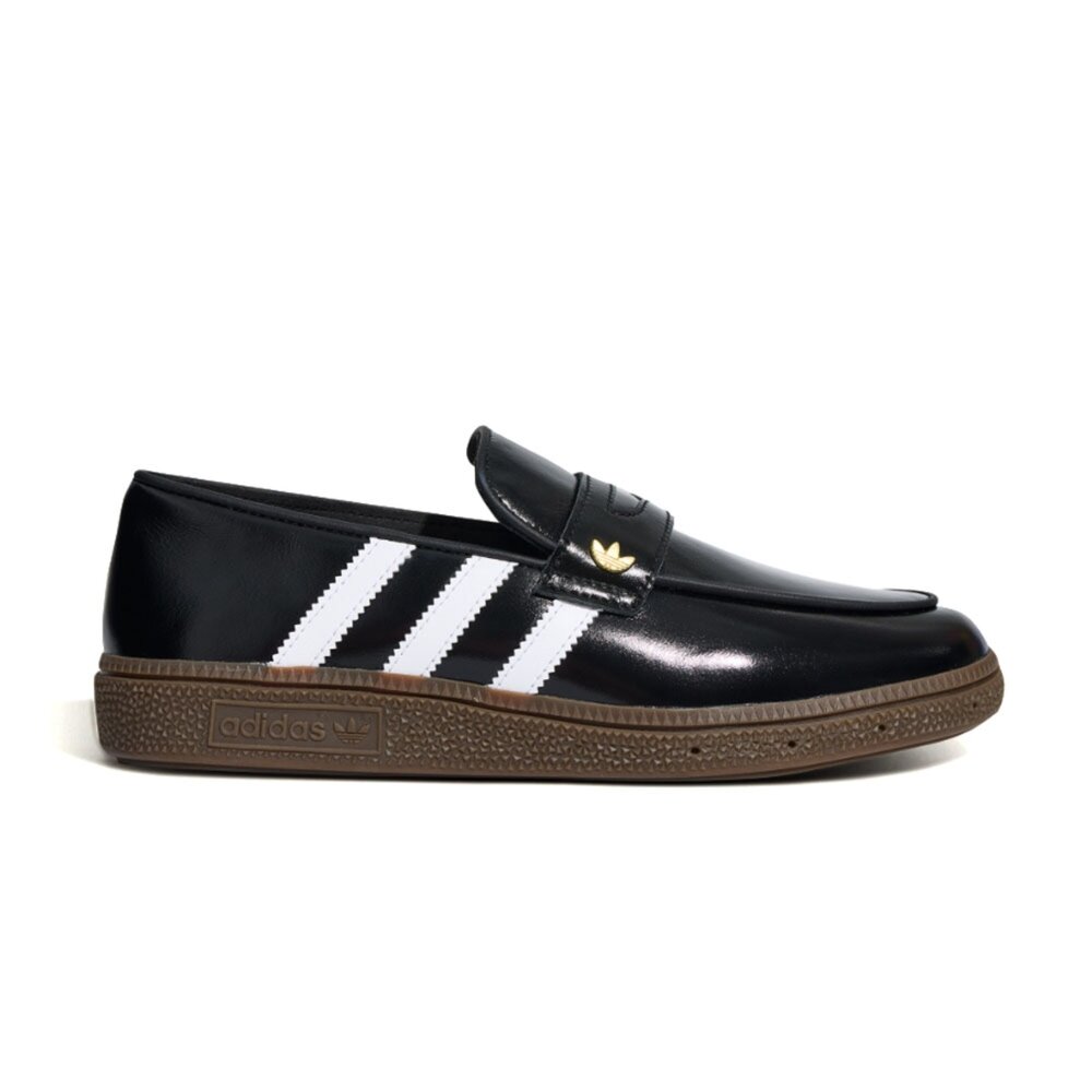 adidas Originals W 樂福鞋 黑亮皮三線焦糖底 復古 漆皮 亮面 休閒鞋 女鞋 LC3903