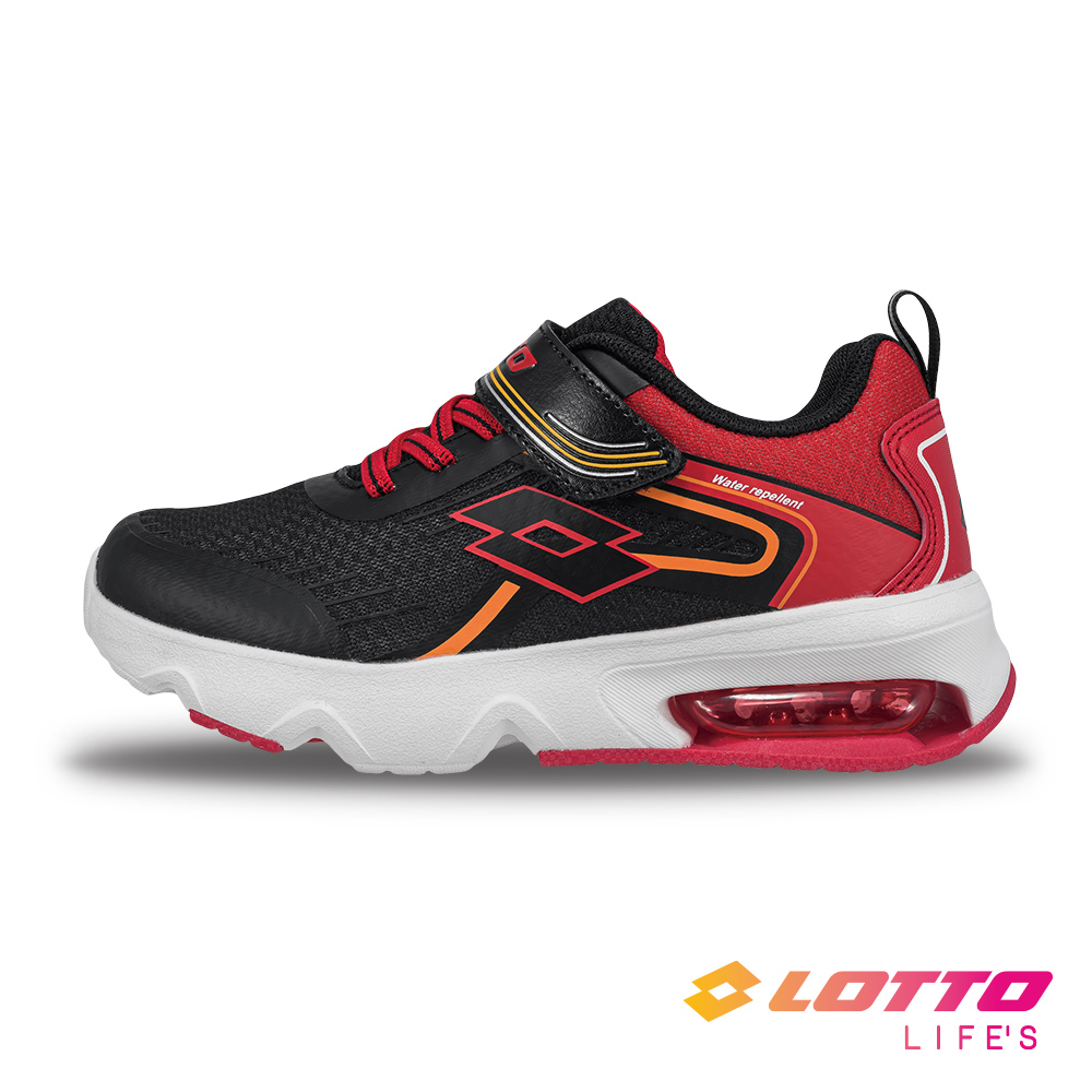 LOTTO 樂得 【 義大利】童鞋 GELA LITE 氣墊跑鞋 (黑/紅)