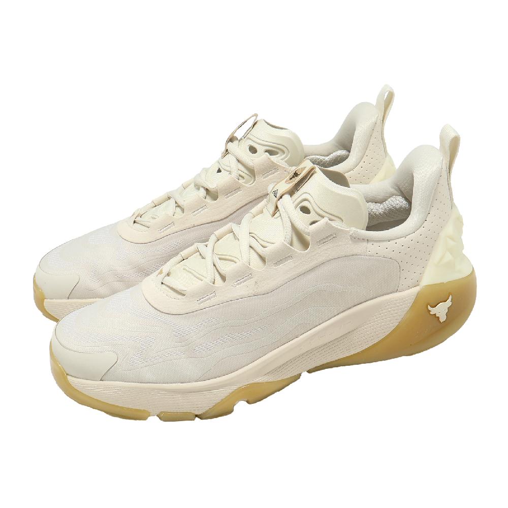 Under Armour 安德瑪 訓練鞋 W Project Rock 8 女鞋 米白 健身 膠底 運動鞋 6000756279