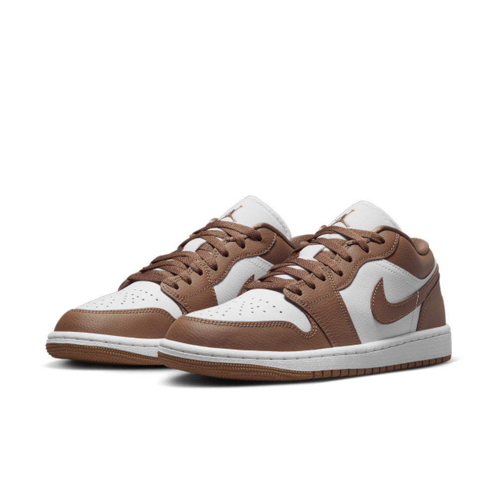 NIKE 耐吉 WMNS AIR JORDAN 1 LOW 女 籃球鞋 白 咖啡色 拿鐵 低筒-DC0774202