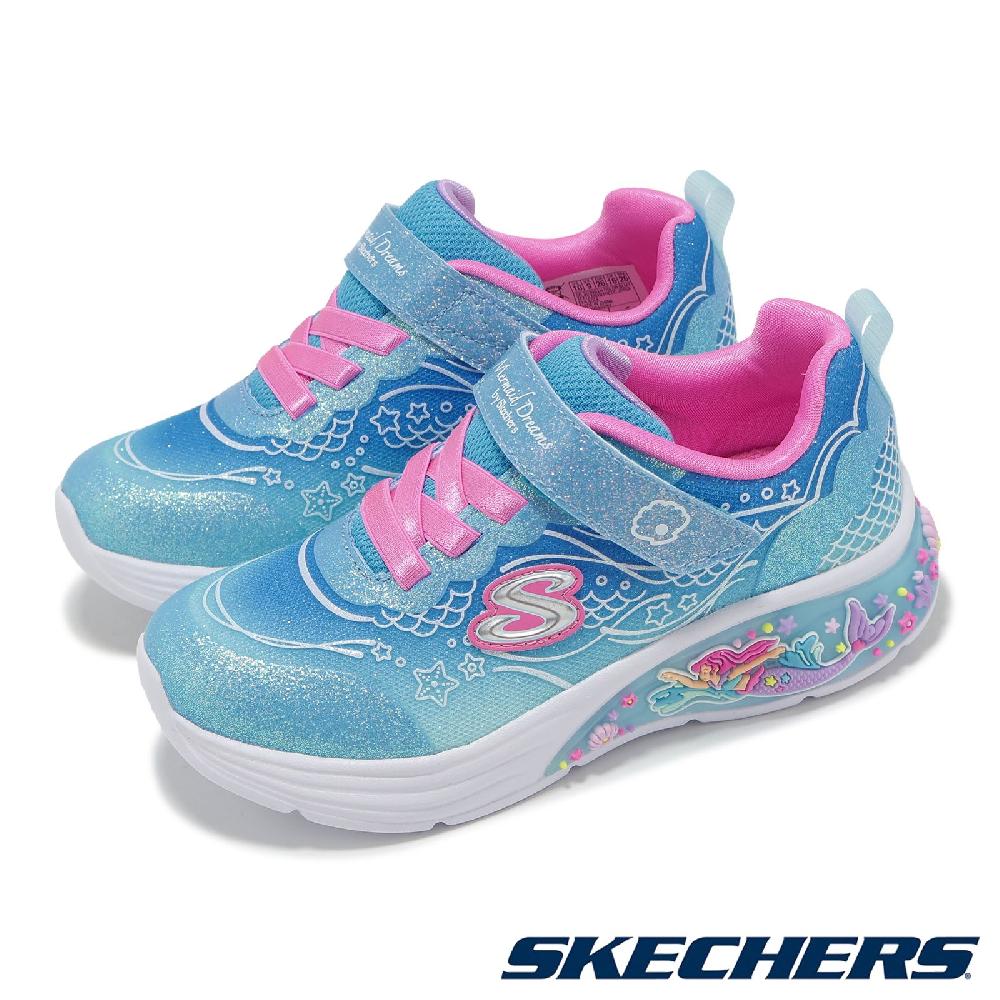SKECHERS 斯凱奇 兒童燈鞋 S Lights-My Dreamers-LIL Mermaid 小童 嬰兒 小朋友 閃燈 303061NBLMT