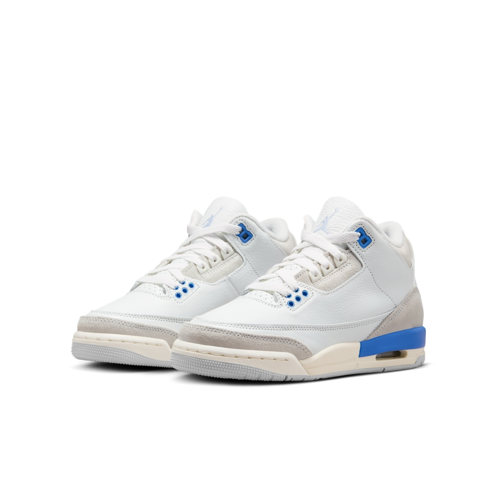 NIKE 耐吉 AIR JORDAN 3 RETRO GS 中大童 籃球鞋 白色 北卡藍-DM0967101