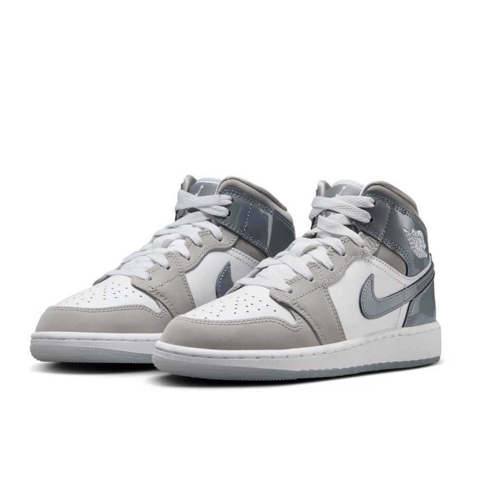 NIKE 耐吉 AIR JORDAN 1 MID SE GS 中大童 童鞋 籃球鞋 灰色-HF3193100