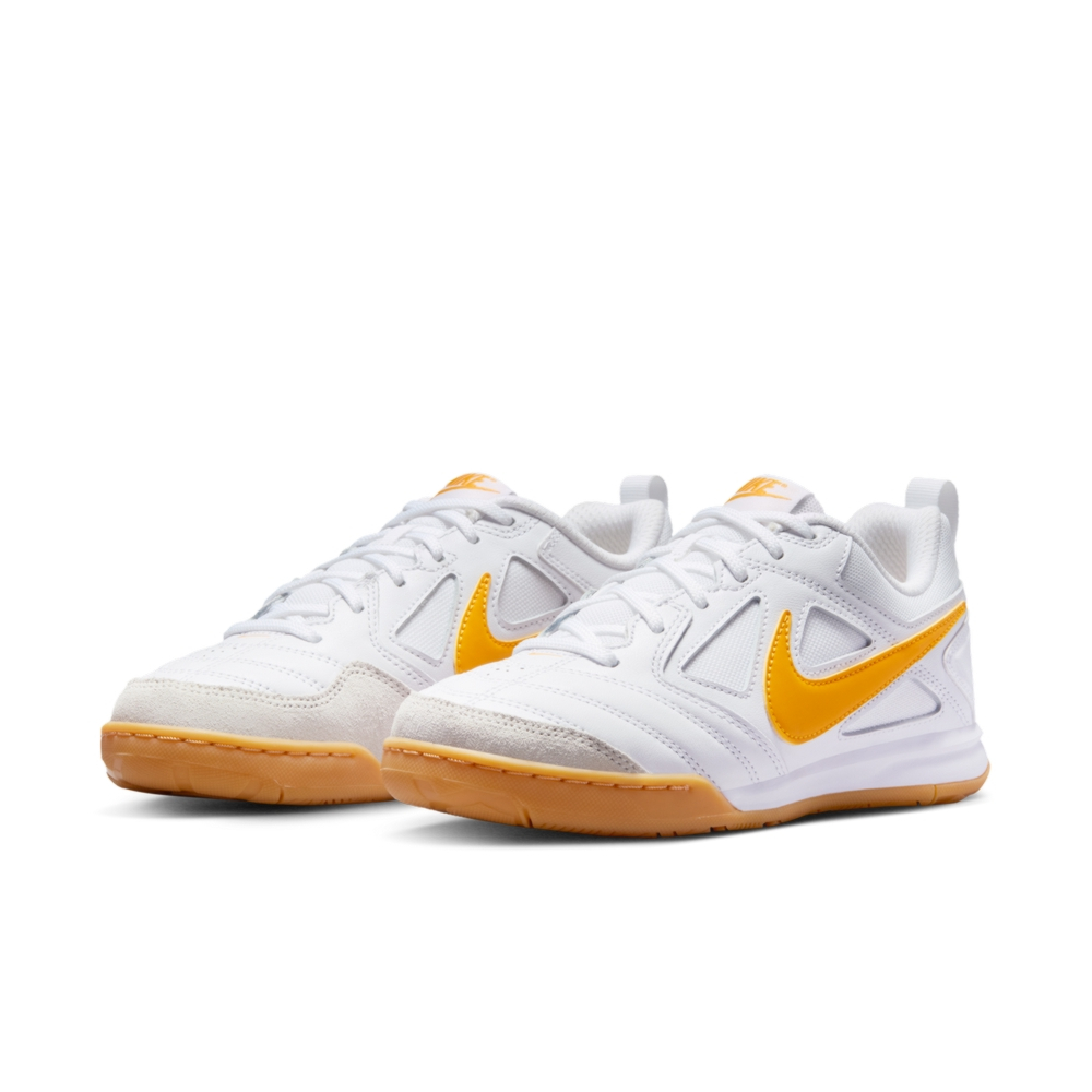 NIKE 耐吉 GATO GS 中大童 童鞋 休閒鞋 白色 黃 膠底-HV9596100