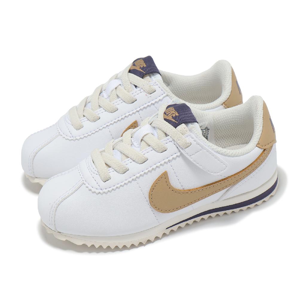 童鞋 Cortez Easyon PS 中童 白 奶茶色 阿甘鞋 親子鞋 魔鬼氈 休閒鞋 DM0951-109