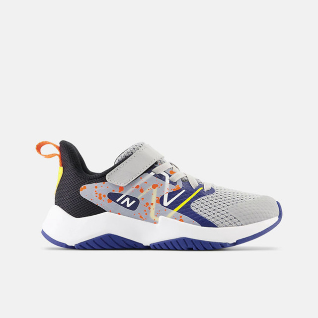 New Balance 紐巴倫 New Balance Rave Run V2 [YTRAVGN2] 大童 慢跑鞋 運動 休閒 W寬楦 魔鬼氈 灰 藍
